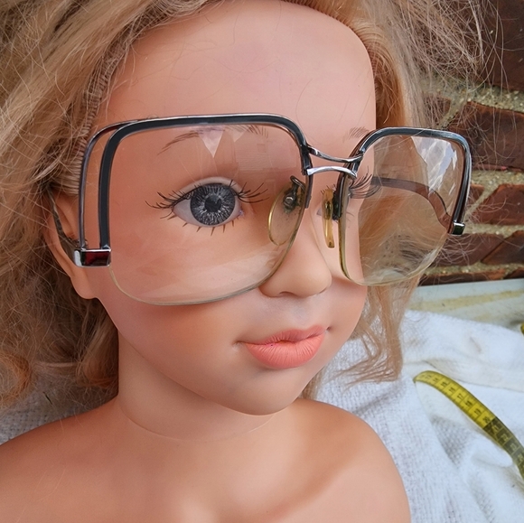 1980s Mod huge eyeglass frames - Picture 2 of 9